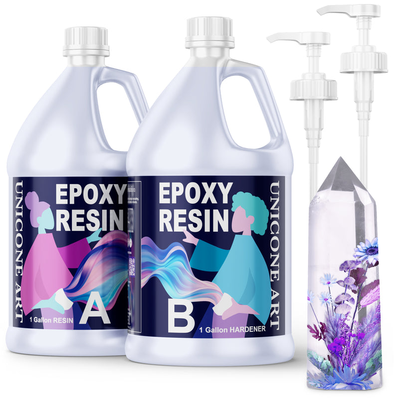 Epoxy Resin, 32OZ Resin Kit, Epoxy Resin Crystal Clear-Not Yellowing and No  Bubble Self Leveling